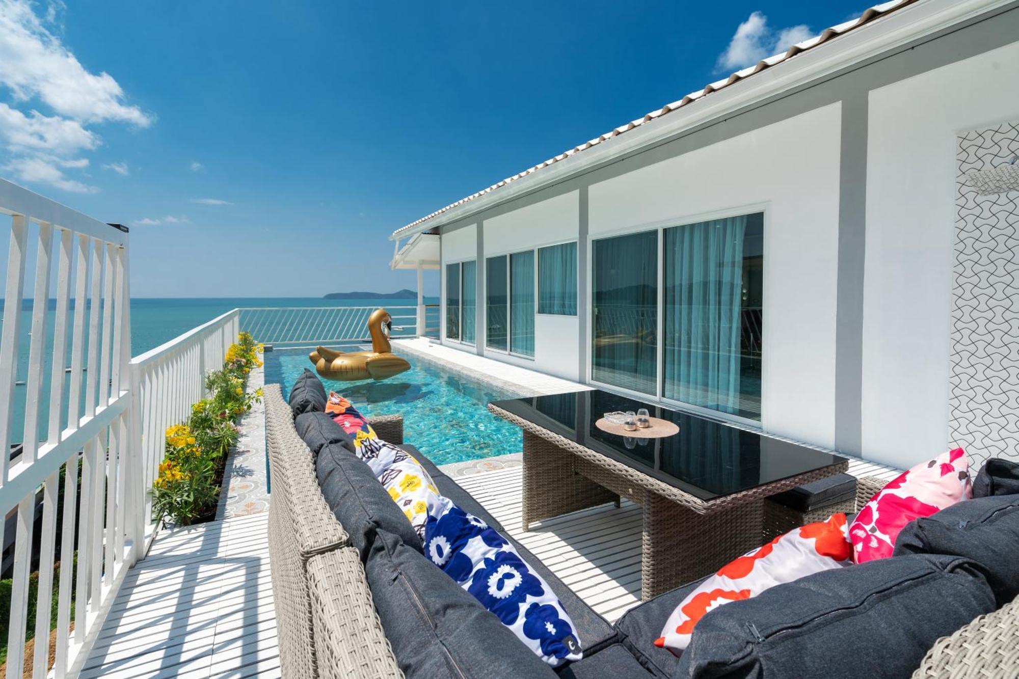 Mona Seaview Pool Villa Beach Front Aoyon Beach Ban Makham Esterno foto