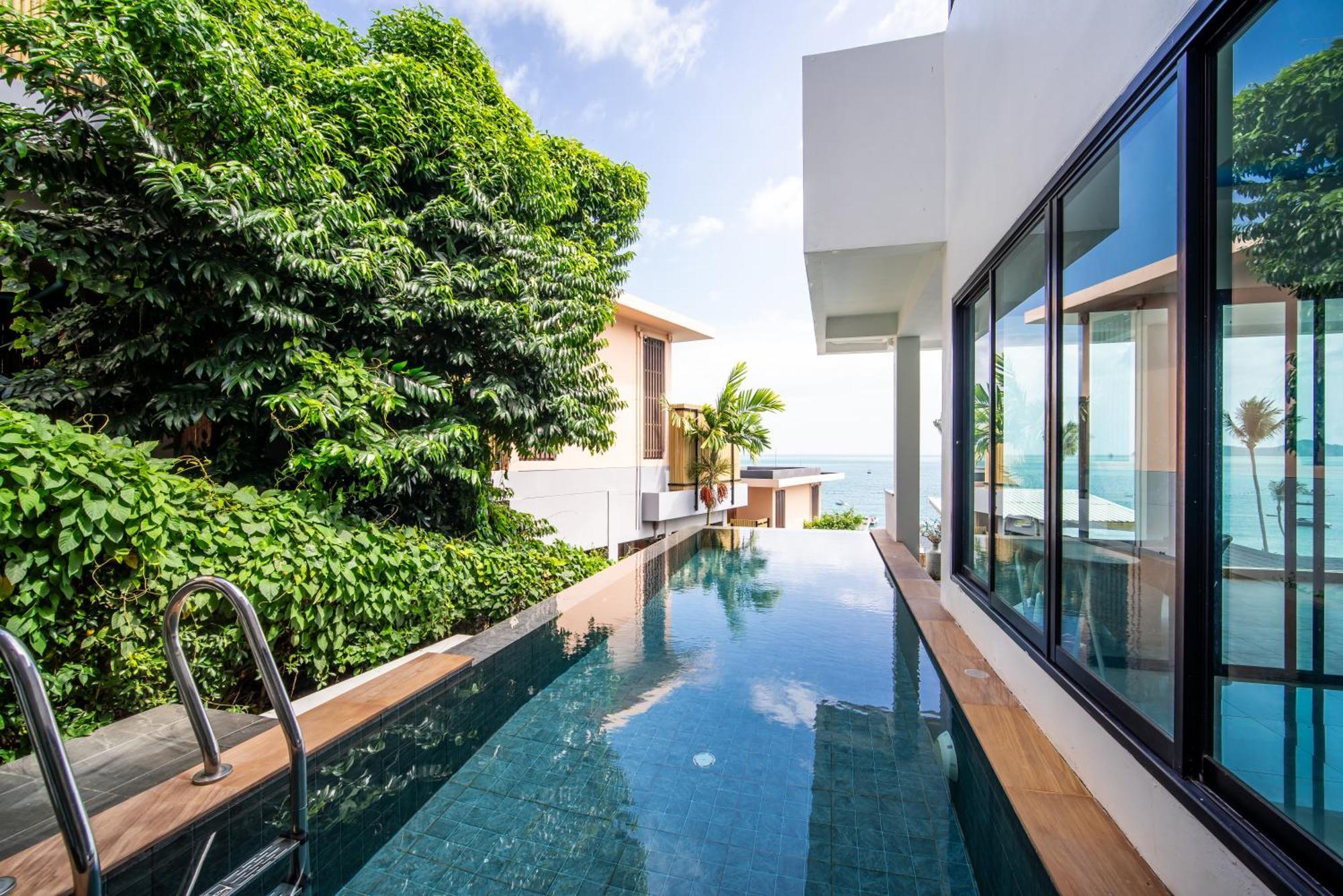 Mona Seaview Pool Villa Beach Front Aoyon Beach Ban Makham Esterno foto
